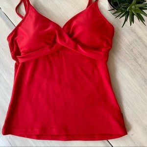 SEAFOLLY Red Tank Swim Top. Size: 10